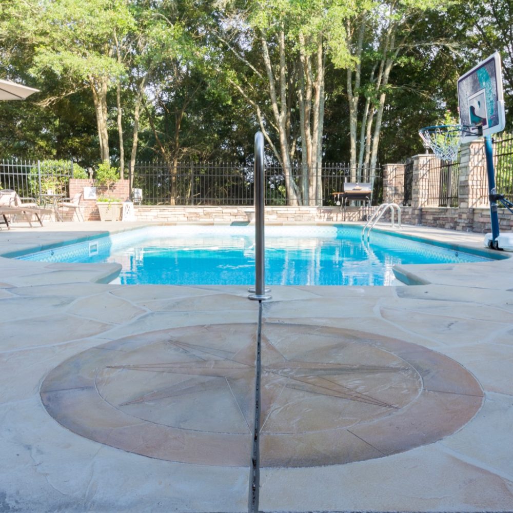 Easley backyard pool custom concrete