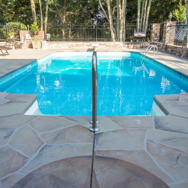 Easley backyard pool custom concrete